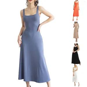 Casual klänningar sommar ärmlös tank för kvinnor stretch mantel sexiga remmar kroppskon lång klänning damer strand fisktail maxi vestidos