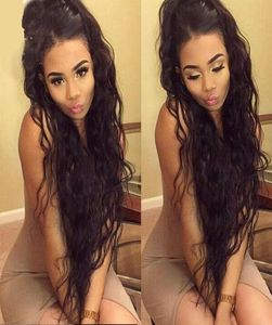 Water Wave Malaysian Human Hair Full Lace Wig Unprocessed Virgin Hair Wet And Wavy Lace Front Wig Natural Hairline Black African A4596392