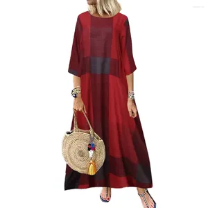Casual Dresses Maxi Dress Long Loose Traveling Vacation Beach Club Dating Going Out Parties Crew Neck