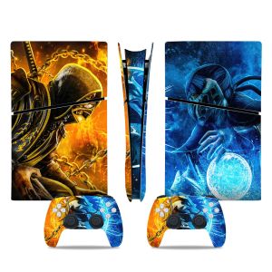 Наклейки для PS5 Slim Digital Edition Skin Sticker Duel Game Vinyl Decal Full Cover Skin для PS5 Slim Digital Console и 2 контроллера