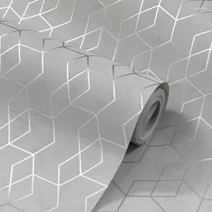 Tapeten graue Silber Tapete moderne minimalistische geometrische Muster gestreift für Schlafzimmer Wohnzimmer Home Wanddekoration