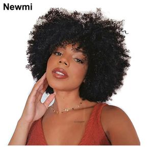 Krótkie kręcone ludzkie włosy dla czarnych kobiet Mi afro Kinky Natural Pixie Curl 240401