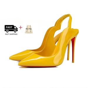 Дизайнерская каблука женщина Redbottoms Trade Shoes Red Bottoms Kitten High Heels Platform Black White Sliver Gold Nude Slingback Round Pointed Toes Pumps S 99