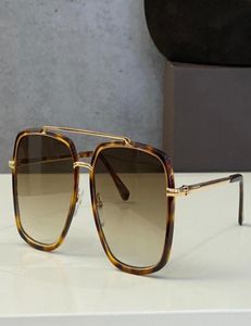 Lionel Gold Havanabrown Sonnenbrille 0750 Rechteck 750 Sonnenbrillen für Männer Frauen Modische Augenkleidung Accessoires mit Box2405042