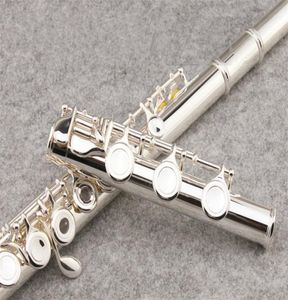 Professional Suzuki 17 Holes Open Flute C Tone Flute High Quality Cupronickel Silver Plated Musical Instruments With E Key Case2969070246