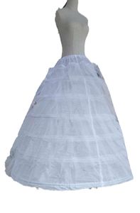 Duże białe halki super puszystą suknię balową poślizg podnośnik do dorosłych ślubnej sukienki formalne duże 6 obręczy długie Crinoline Brand New4476720