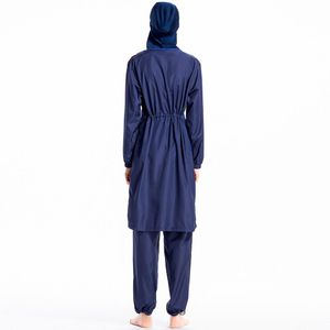 Plus Size Modest Muslim Swimwear Hijab 3 Pieces Set Islamic Swimsuit Women Burkini Bathing Suit Beach Wear Full Cover Sportwear