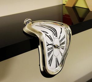 2019 Ny roman Surreal Melting Distorted Wall Clocks Surrealist Salvador Dali Style Wall Watch Decoration Gift Home Garden 10083051615