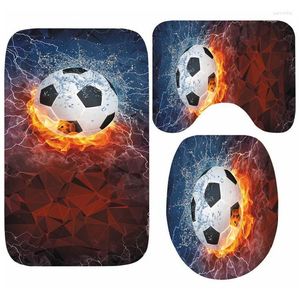 Banyo Paspasları Serin Ateş Buz Futbol Basketbol Tenis Spor Banyo Mat Suyu Sıçrama Futbol Set Tuvalet Halı Halı Duş