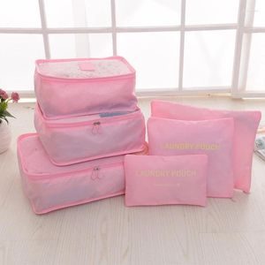 Storage Bags 6Pcs/set Large Capacity Luggage For Packing Cube Clothes Underwear Cosmetic Travel Organizer Bag Toiletries Pouch