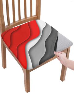 Sandalye Kırmızı Siyah Gradyan Modern Geometrik Özet Elastik Koltuk Kapağı Slipcovers Ev Koruyucu Streç