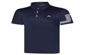 Vår sommaren men039s kläder kort ärm golf tshirts svart eller vita färger JL utomhus fritid Polos sporttröja 2206194552862