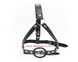 BDSM Bondage Toys Sex Toys SM Cabeça de escravos Morda de couro aberta o anel de anel plugue oral para casais Jogos de adultos Prod2269042