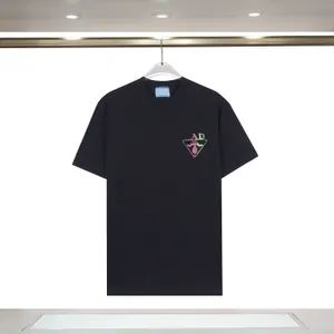 Мужская дизайнерская футболка для мужчин женские морские волны узор с коротким рукавом летний пляжный стиль хип-хоп черный белый футбол
