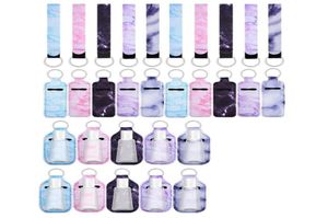 Keychains 30 stycken Travel Bottle Keychain Holder Chapstick Återanvändbara containrar set med Wristlet Lanyards9406249