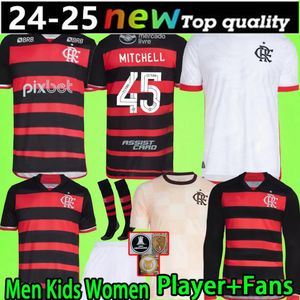 Flamengo Soccer Jerseys 2023 2024 Vidal de Arrascaeta Gabi Football Shirts Pedro B.Henrique E.Ribeiro Camisa Flamengo 23 24 Outubro Rosa Jersey66