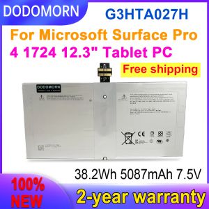 Piller Dodomorn% 100 Yeni G3HTA027H DYNR01 5087MAH Microsoft Surface Pro 4 1724 12.3 