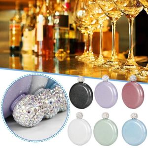 Hip Flasks Stainless Steel Flask Fashion Round For Vodka Alcohol Traveling Wine Jug Liquid Insulated Bottle