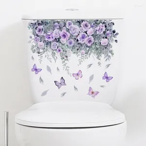 窓のステッカー緑の植物の葉の壁ステッカーバスルームトイレwc自己接着剤壁画の美化花のシーライフホームデコレーションデカール