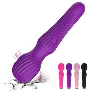 Мощные вибраторы клитора USB Recharge Magic Wand Vand Vand Vibrator для женщин массажер фаллоимитатор эротические сексуальные игрушки для женщин для взрослых продуктов