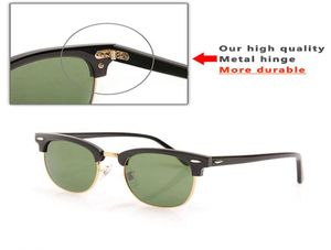 高品質のメンズサングラスプランクメタルヒンジデザイナー女性眼鏡UV保護G15レンズアイウェアラグジュアリーレディースメガネGLAS5160035