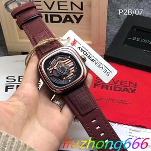 Hot Sell 2024 Nyaste mode SevenFriday Watches Brand Wuman Watch P Series P2B/07 Men Auto Mechanical Watch Men's Watches Miyota Movement