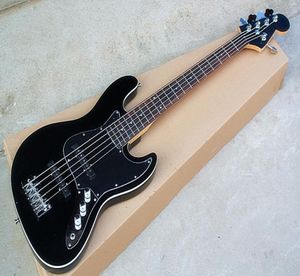 Factory Black 5String Bassi -Bass Guitar com Black PickGuardtremolocan pode ser personalizado quanto aos requisitos5158773