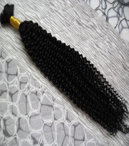 バルクアフロキンキーカーリー編み髪100編み100gのための人間の髪の毛ない髪の毛ない人間の髪の束1667557