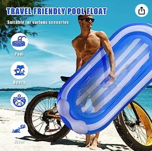 Water floating hammock PVC outdoor children and adults inflatable floating drainage upper entertainment inflatable lounge chair stripe floating bed wholesale