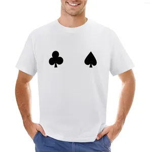 Men's Polos ClubSpade White Ver。 Tシャツエディションは、特大ティースウェットシャツの男性をトップスします