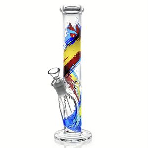 High quality glass hookah kettles, water pipes, and pipes, popular in Europe and America, with 11 inch rainbow pattern stickers