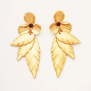 dangle earrings vintage for women gold glated亜鉛合金の花の声明イヤリングカジュアルパーティージュエリー2024クリスマス