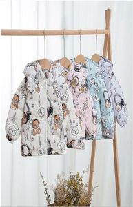 소년 소녀 브랜드 다운 코트 훌륭한 품질 만화 음악 곰 어린이 후드 면화 파카 코트 문자 인쇄 어린이 재킷 CH1329216