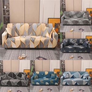 Chair Covers Elastic Geometric Sofa Cover With Sides Plaid Stretch 4seater L Shaped Couch For Combination Set All-inclusive Protectors