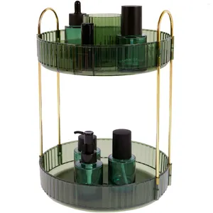 Storage Boxes 2 Tier/3 Tier Rotating Makeup Organizer 360° Spinning Cosmetic Dresser Large Capacity Make Up Shelf Space Saving