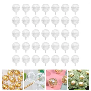 Decorative Flowers 60 Pcs Valentine's Day Chocolate Gift Bonquet Packaging Holder Single Candy Bouquet Support Base Plastic Wrapping Flower