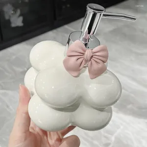 Liquid Soap Dispenser Luxury Ceramic Cloud Four-Ball Lotion For Shower Gel Face Cleanser Shampoo And Hand