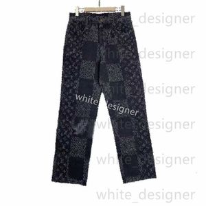 Yüksek kaliteli tasarımcı erkekler kot erkek kot tasarımcı pantolon hafif lüks ve şık bahar çiçek pantolon Amerikan retro ağır endüstrisi yıkanmış eski baskı ekleme