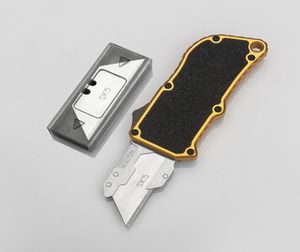 New Arrival Sabre Wulf Paper Cutter Cutting Knife Original Double Action Automatic Pocket EDC 6061T6 AluminumSandpaper Handle Ou1550100