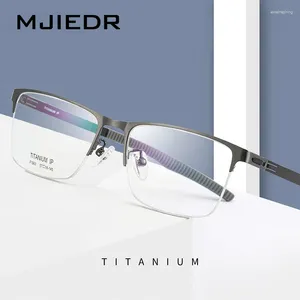 Солнцезащитные очки рамы mJiedr модные мужчины титановые очки наполовину ободки