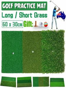 60x30cm Golf Mat Swing Swing Stick Practice atingindo nylon grama longa camiseta de borracha de borracha de bola interna Ajuda ao ar livre Acessórios para casa FIT2036133