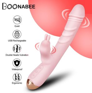 G Spot Rabbit Dildo Vibrator Sex Toys For Woman Vagina Clitoris Stimulator Female Masturbation Vuxna dubbla vibratorer för kvinnor Y28784719