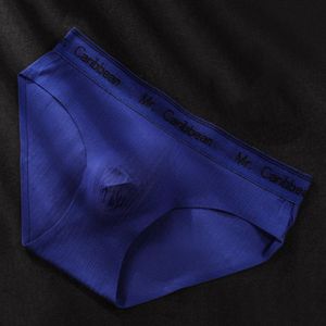 Calça de roupa íntima masculina calça plana de canto fino de seda de seda baixa esportes jovens sexy de quatro shorts de canto com cabeça convexa