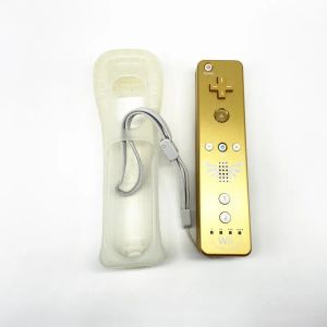 Acessórios Original Utilizou Gold Limited Edition Game Motion Plus Remote Controller para Wii Wii U Controlador Right com caixa de silicone