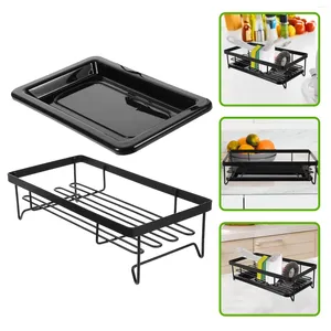 Kitchen Storage Sponge Drainer Rack Draining Holder Shelf Practical Carbon Steel Dishcloth Organizer Sink Accessories