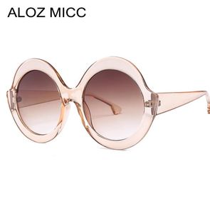 ALOZ MICC 2019 New Women Women Oversized Round Sunglasses Designer Brand Fashion Cat Eye Sun Glasses Women Women Vintage Glasses UV400 A6484908103