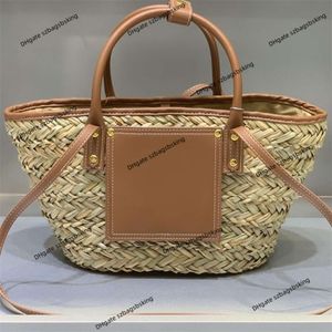 Женский роскошный дизайнер -дизайнер сумочка летняя трава трава растительная корзина тканая сумка портативная рука одно плечо.