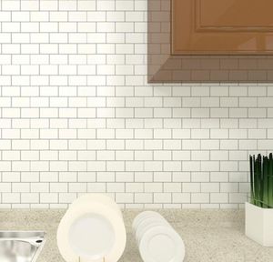 Marble Mosaic Peel and Stick Wall Tile Self adhesive Backsplash DIY Kitchen Bathroom Home Wall Decal Glossy Sticker Vinyl 3D2416329