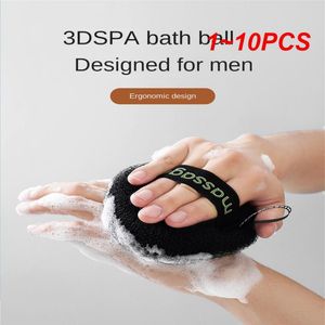 1 ~ 10pcs Banho esponja bolas de limpeza escova chuveiro body body body body esfoliante lavbadores banheiros bola de massagem 3d mato banheiro banheiro