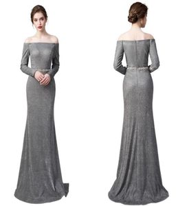 2019 New real In Stock mermaid evening dress Special Occasion Dresses Beaded Bateau long sleeves Prom Party Pageant Cheap Gowns cu5438041